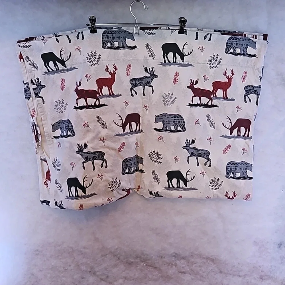 Point Haven Super Soft Flannel Twin Sheet Set Northwoods Bear Moose Deer Pattern